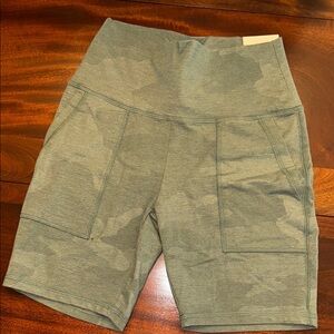 Aerie Green Bike Shorts with Sturdy Fabric
